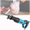 Sierra Huesos Carnicero, 1050W Sierra Eléctrica Manual para Cortar Huesos y Carne Congelada, Cuerpo Giratorio de 180 °, Ajuste de velocidad de 6 velocidades(Azul)