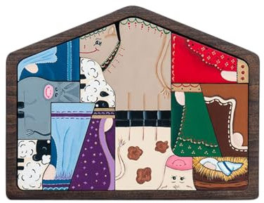 Krippen-Puzzle aus Holz, Jesus, Geburtsszene, Statue, Puzzle-Spiel für treue religiöse Enthusiasten