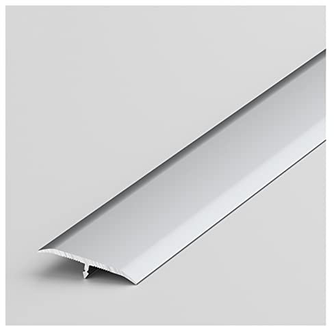 XUCAJING T-Profil-Aluminium-Bodenübergangsleiste Für Holz Zu Fliesen/Marmor/Laminat, Rutschfeste, Wasserdichte Bodenkantenleiste Für Türschwellen,/Sier/90Cm/35.4In