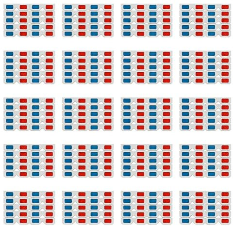 Goufride 3D Glasses, 200 Pairs Red and Blue Paper Stereo Lenses for Set Anaglyph Paper 3D Glasses