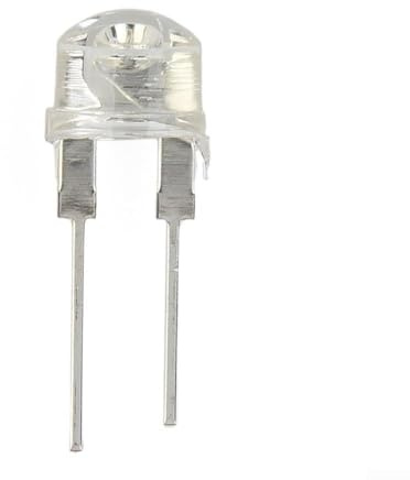 Set of Ten Straw Hat LEDs (8MM) for Industrial Use and DIY Projects Light Emitting Diodes (White)