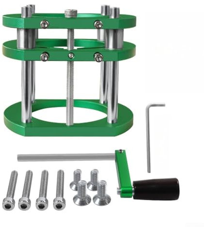 URPIZY Router Lift System Aluminium Frästisch Einlegeplatte Mit Klemmvorrichtung CNC Gefräst Höhenverstellbar Für Werkbank Tischfräse 64-66mm(Green)