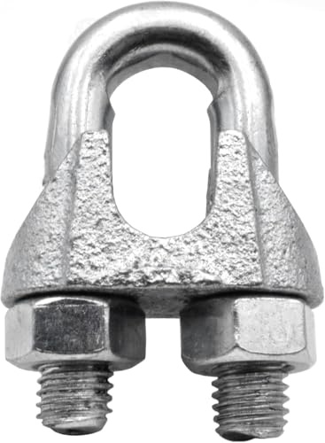 Design61 10x Drahtseilklemme 5mm verzinkt Seilklemme Bügelklemmen Bügelseilklemme Klemme Drahtseil für Befestigung von Seilen Sonnensegeln Stahlkabel Stahldraht Stahlseil
