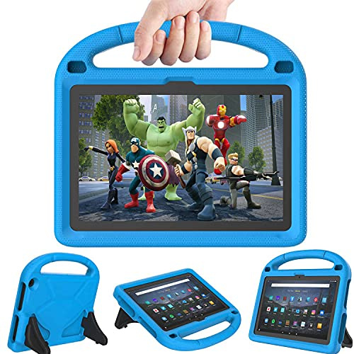 Kids Case for New Tab 10 Inch 2023 Release, Lightweight Shockproof Kids Friendly Cover with Handle Kickstand - Blue