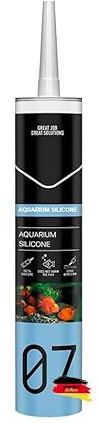 Aquaristik Silikonkleber 280 ml (345 g) Kartusche Transparent – Für Aquarienanwendungen, Hochelastisch, Wasserdicht