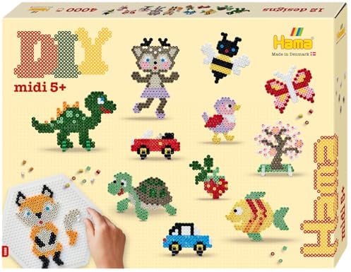 Hama Perlen 3165 Bügelperlen Geschenkpackung mit ca. 4000 Bastelperlen mit Durchmesser 5 mm, Bunte Bastelwelt Mix, kreativer Bastelspaß für Groß und Klein