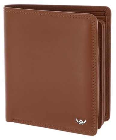 Golden Head Leder Geldbörse Polo RFID Protect Kombischeintasche 1231 Cognac braun