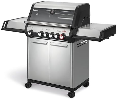 Enders® Gasgrill MONROE PRO 4 SIKR TURBO, 4-Edelstahlbrenner, Seitenkocher, Infrarot-Backburner, Sichtfenster, HEAT RANGE™, SWITCH GRID™, 800 °C TURBO ZONE™, SIMPLE CLEAN™, #8362