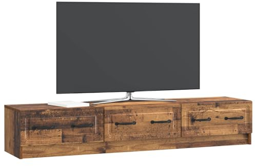 vidaXL TV-Schränk 147 x 34,5 x 27 cm Altholz Holzwerkstoff