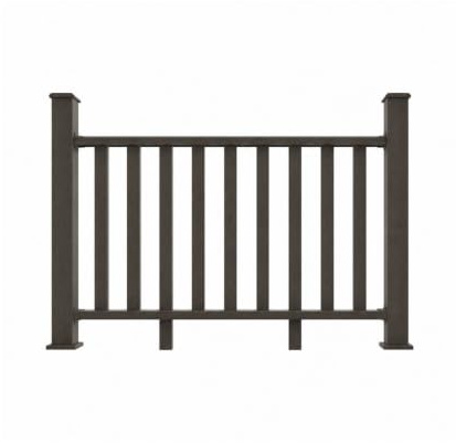 Tuda Grass Direct Composite Decking Balustrade Full Kit 1.5m | WPC Deck Railing System with 9 Spindles, Rails & Post | Chocolate
