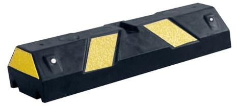 Viso Parkplatz-Stopper, Gummi, 500 mm, Schwarz und Gelb