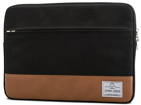 Johnny Urban MacBook Pro 13 (2020-2016) Hülle, MacBook Air (2020-2018) Tasche Schwarz Laptop Sleeve aus Baumwolle Laptoptasche fürs MacBook Pro 13, Macbook Air, 11-12 Zoll Notebooks