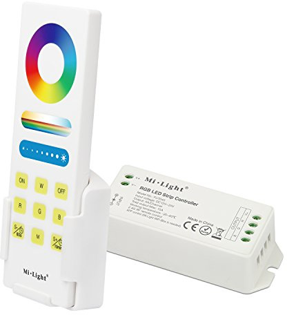 LIGHTEU, RGB Smart LED Steuersystem für RGB-Streifenlicht, DC 12V/24V max.15A Controller mit 2.4G Wireless Timing Funktion Fernbedienung, Milight, Fut043A