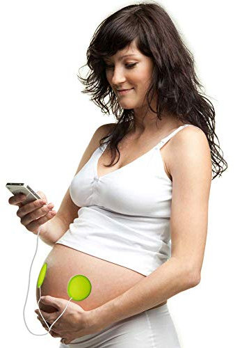 Pixie Tunes Sistema de bocinas Baby Bump para reproducir sonido, música y hablar con su bebé en el útero desde cualquier teléfono móvil, tableta y dispositivo de audio portátil. Verde