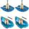 mookaitedecor Set of 4 Blue Agate Drawer Knobs with Screws, Irregular Blue Knobs Natural Crystal Knobs for Cabinet Kitchen Wardrobe Door Decorative Crystal Stone Cupboard Handles Furniture Decor