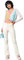 ONLY Damen Onlblush Life Mid Flared Bb Dot019 Noos Jeanshose, Ecru, L / 30L EU