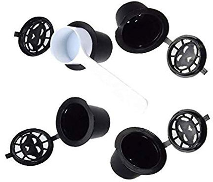 4pcs Filtre à café réutilisable Capsule de café pour Nespresso Capsule Pod Machines à café Rechargeables