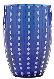 Zafferano Set 6 Perle Tumbler Verre à Eau Bleue