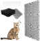 Alfombra de Gato para Gatos con Puntas, Alfombra Repelente para Gatos, Tapa Plana con Banda de Punto, Alfombra de disuasión para Mascotas para jardín, Valla, 7,9 × 6,1 Pulgadas (12 Piezas)