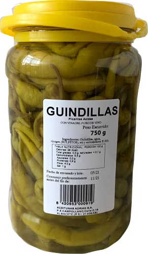 Guindillas Picantes Ácidas con Vinagre Puro de Vino 1 kg