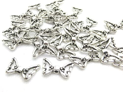 beadsvision 30 Engelsflügel Flügel 18mm Spacer Glücksbringer Schutzengel Metall Zwischenperle zum auffädeln Zwischenperlen (antiksilber #S288)