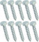 AERZETIX - C44581 - Juego de 10 - Tornillo para madera - Tirafondo - cabeza hexagonal - 6 lados - M8x40mm - acero galvanizado - DIN571 - metal - bricolaje