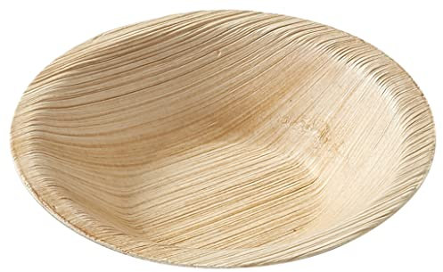 Judge Pure Leaf Disposable Bowls, Pack of 25 Areca Palm Leaf Bowls 4/10cm, Fridge and Freezer Safe, Microwaveable