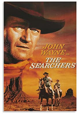 The Searchers Klassisches Vintage-Poster, Western-Film-Poster, dekoratives Gemälde, Leinwand, Wandkunst, Wohnzimmer, Poster, Schlafzimmer, Gemälde, 20 x 30 cm