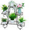 ROYAL SMEELA Scaffale per Piante, Supporti per Piante Porta Piante da Interno Creativo Multifunzionali per Piante Libri e Decorazioni Interni Giardino Esterno Balcone Soggiorno Ufficio 6 Ripiani