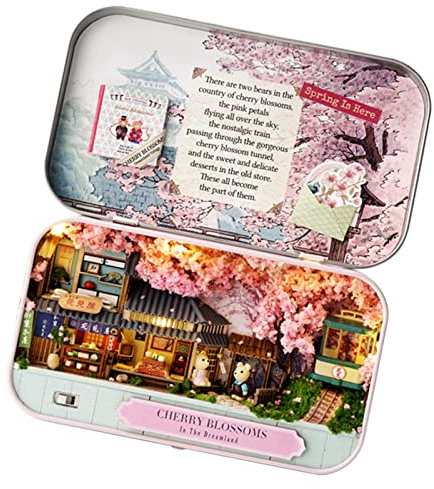 Luckxing Eisen Miniatur-Box Theater Puppenhaus Bastelsets Puppenhaus Puzzle Mit LED-Licht Möbel Kit Box Theater Miniatur Haus Kit Zum Bauen Von Eisenbox Theater Puppenhaus Kit Geschenke