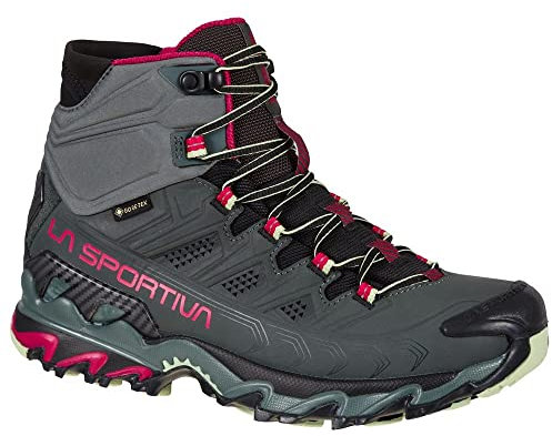 La Sportiva Ultra Raptor II Mid Leather Wide GTX, Wanderschuhe für Damen, Charcoal/Cerise, 37,5 EU, Charcoal Cerise, 37.5 EU