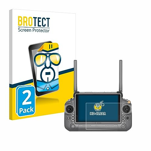 BROTECT Schutzfolie für DJI RC Plus | 2 Stück Transparenter Displayschutz Made in Germany Klare Displayschutz-Folie Clear Einfache Montage Case-Friendly