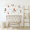 Tanlaby Bär auf Wolke Wandtattoo Cartoon Teddybär Wandsticker Mond Stern Luftballons Wandaufkleber für Kinder Babyzimmer Wohnzimmer Schlafzimmer Kinderzimmer Hause Wanddekoration
