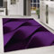 HomebyHome Teppich Wohnzimmer 140x200 cm Rechteckig Lila Kurzflor Design - Teppich Schlafzimmer, Esszimmer, Küche Flauschiger Extra Weich Tepich Waschbär Einfache Reinigung - Carpet