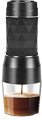 Fuzzbat Espresso-Kaffeemaschine Handpresse Kapsel gemahlener Kaffeebrauer tragbare Kaffeemaschine passend für Kaffeepulver Kaffeekapsel