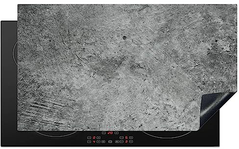 KitchenYeah© Herdabdeckplatte Einteilig Abdeckplatten Cerankochfeld Abdeckung Ceranfeld Herdplattenabdeckung Induktionsmatte Beton - Schiefer - Grau - Design - 89x51 cm