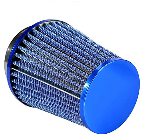 Car High Flow Cold Air Filter Intake Induction Kit High Power Mesh Cone Air Filter (Blue)