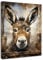 LB Wandbilder Bauernhaus Esel Wanddruck Rustikales braunes Tier Leinwand Bilder Retro Poster für Wohnzimmer Schlafzimmer Badezimmer Wand Deko,30x40cm Gerahmt