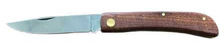 AUSONIA - 23243 COLTELLO TASCABILE ZUAVA CM 21 CON LAMA INOX DA 8,5 CM E MANICO IN LEGNO SAPELLI