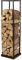 Spetebo Metall Kaminholzständer schwarz - 115 x 31 cm - Brennholzregal aus Eisen im industrial Design - Kaminholz Stapelhilfe Regal für Feuerholz Holzlager
