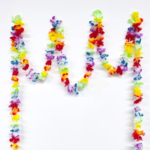 douyif Hawaiian Girlande De Blumen Hibiskus Blumengirlande Deko 10 Meters | Blumen Girlande Hawaii Garland für Karneval Ostern Hawaii Tropische Aloha Tiki Party Hängedeko Oktoberfest Weihnacht Hochzeit