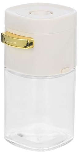 ABOOFAN Press Salt Pepper Shaker Spice Jars Button Control Moisture Salt Shaker for Kitchen Camping BBQ