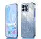 GOKEN Cover per Honor X8b - Custodia Morbida in Silicone Antiurto, Case con Bordi Elettroplaccati e Carta Glitter Integrata -Blu Sfumato