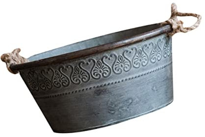 INOOMP 2pièces Seau De Rangement Fer Décoratif Vintage Seau pour Stockage Et Décoration De Jardin Style Rétro pour Fleurs Et Accessoires