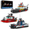 JMBricklayer City-Boot-Bausätze, 3-in-1-Mini-Boot-Spielzeugset – Multifunktionales Seenotrettungsschiff, Feuerwehrboot und Polizeiboot, Schiffskonstruktionsspielzeug für Jungen und Kinder ab 8+ Jahren