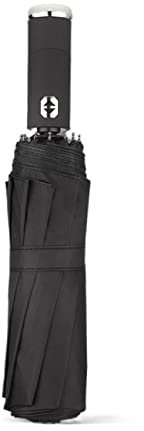 Classic Umbrella Automatic Umbrella with Flashlight Umbrella for Rain and Sun Windproof Portable Parasol/Black