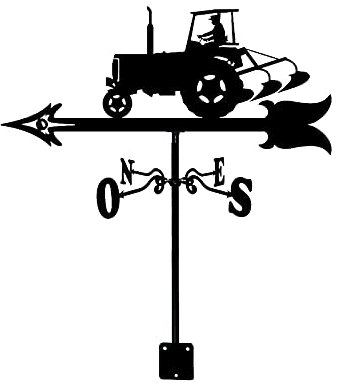Wetterfahne, Segelboot, Traktor, Schaufel, Messwerkzeug, Wetterhahn, Edelstahl, Richtungsanzeige für Garten, Terrasse, Hof, Ornament, Dekoration