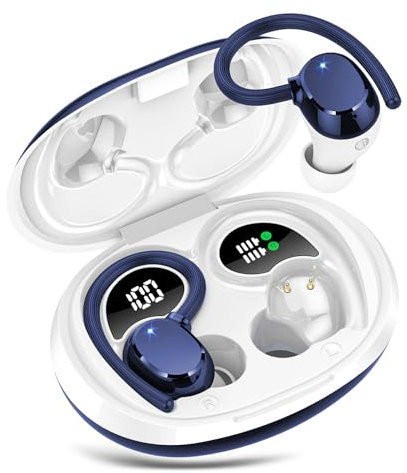 QXQ Auriculares Inalambricos Deportivos, 5.3 HiFi Estéreo con 4HD Micro y Cancelacion Ruido ENC, Dual LED Pantalla, IP7 Impermeable, Cascos Inalambricos in Ear Running,AUZL
