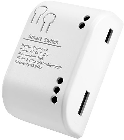 CosyCaya 1CH Interruptor Inteligente 7-32V AC DC WIFI Tuya Control Remoto 433 Interruptor de Luz 10A Rele Relé Autoblocante Enclavamiento Inching