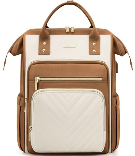 LOVEVOOK Rucksack Damen, 15,6 Zoll Laptop Schulrucksack Teenager Mädchen Wasserdicht, Elegant Reiserucksack Tagesrucksäcke Arbeitstasche, Backpack Women für Reise Uni Büro